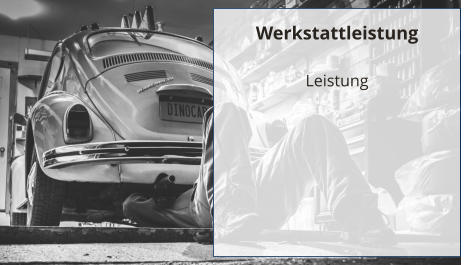 Werkstattleistung  Leistung